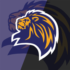 Lion Head Logo Esport Mascot Vector Design