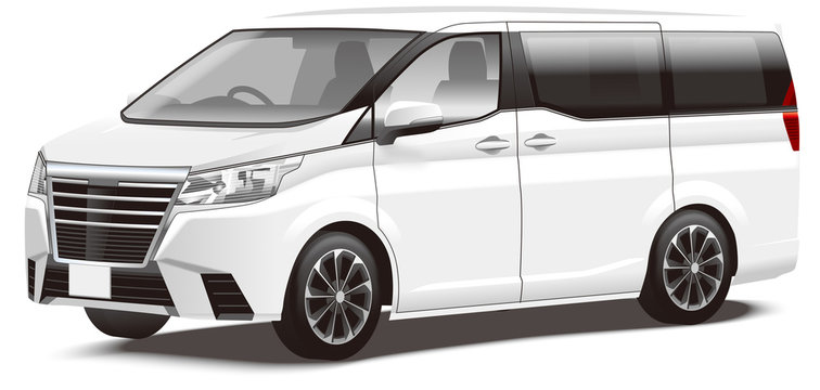 Minivan People carrier 自動車イラスト ミニバン original design