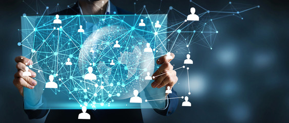 Global network connection concept, abstract concept