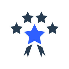 Obraz premium Star Ribbon Icon