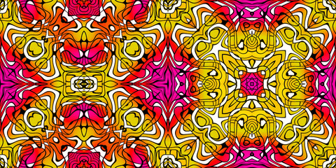 Bright Colors Allover Repeating Pattern Banner