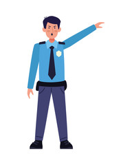 Police officer avatar character icon