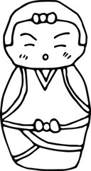 Japanese wooden doll 