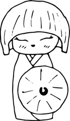 Japanese wooden doll 