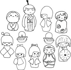 Japanese wooden doll 