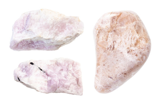 set of various Ussingite rocks isolated