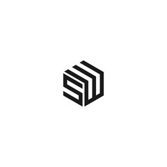 Letter SW WS S W  Logo Design Creative Modern Letters Vector Icon Logo Illustration