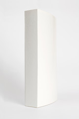 Blank empty paper table tent table-tent on white as template for designers design presentation, showcase etc.