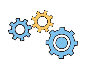 gears settings machine isolated icon