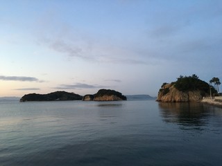 sunset over sea