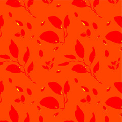  Colorful wallpaper, seamless patterns with colorful leaves painted by paints