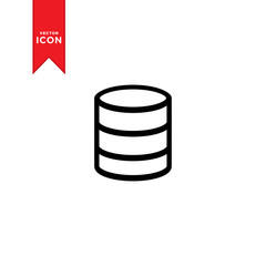 Database icon vector. Server design icon. Simple design on trendy icon.