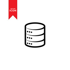 Database icon vector. Server design icon. Simple design on trendy icon.