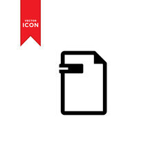 File icon. Document icon. Paper icon. Flat design style on trendy icon.