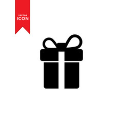 Gift icon vector. Gift symbol icon. Simple design on trendy icon.