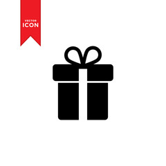 Gift icon vector. Gift symbol icon. Simple design on trendy icon.