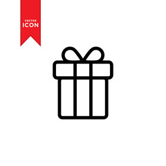 Gift icon vector. Gift symbol icon. Simple design on trendy icon.