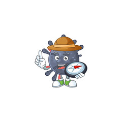 Coronavirus epidemic an experienced explorer working using a compass