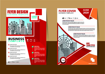 Brochure design, cover modern layout, annual report, poster, flyer in A4 with colorful triangles, geometric shapes for tech, science, market with light background