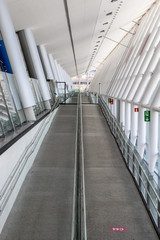 Palma, Mallorca - April 10, 2019: empty Arrival hall at Santa Cruz de La Palma airport