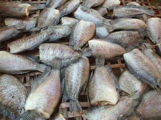 Fish drying in the sun is how to make food last longer than usual.