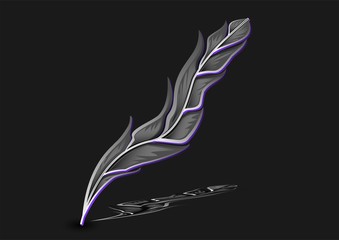 FEATHER LOGO ILLUSTRATION FOR COMMERCIAL USE