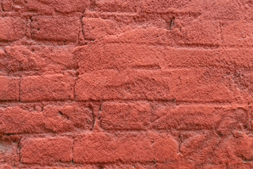 Texture of an old red brick wall