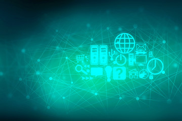 Digital Abstract technology background,2d illustration