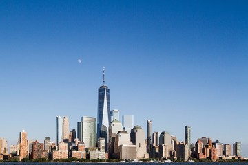 Beautiful view of New York city skyline at daytime, USA