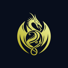 Obraz premium dragon logo template