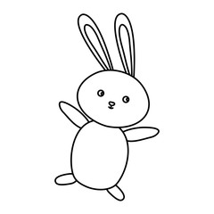 cute rabbit animal isolated icon vector illustration design