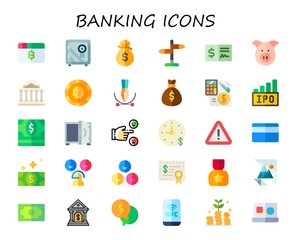 Modern Simple Set of banking Vector flat Icons
