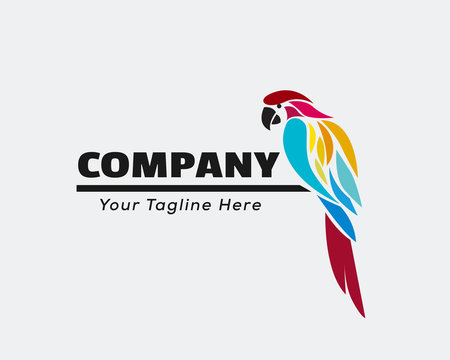 colors Parrots art alighted logo design inspiration
