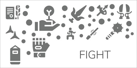 fight icon set