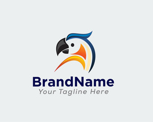 head parrots look back logo design inspiration © ShiipArts