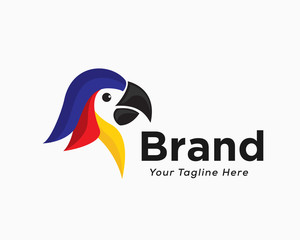 Simple head parrots logo design inspiration © ShiipArts