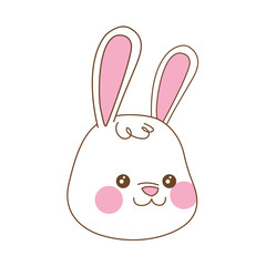 cute little rabbit head easter character
