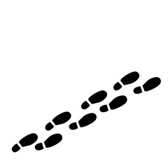 The footprints icon. Raster illustration