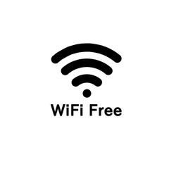 Wi-Fi icon, free zone. Raster illustration