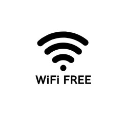 Wi-Fi icon, free zone. Raster illustration