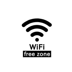 Wi-Fi icon, free zone. Raster illustration