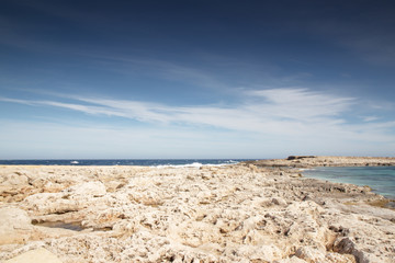Seascape near Qawra Point Beach in Malta