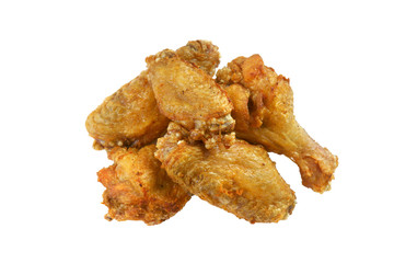 fried chicken wings on a white background