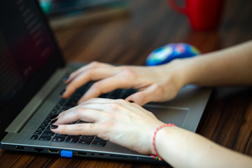 White Collar Office Worker Typing On Keyboard
