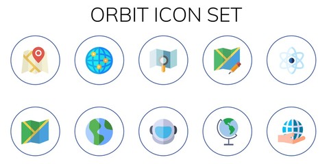 Modern Simple Set of orbit Vector flat Icons