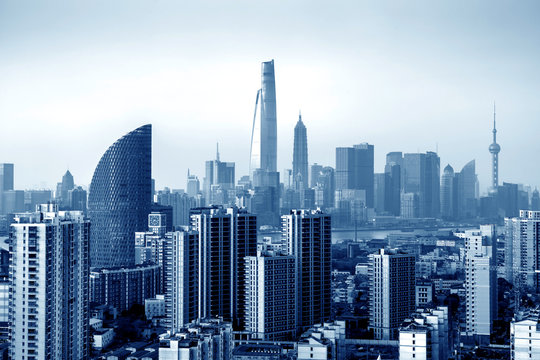 Fototapeta Shanghai Pudong city building