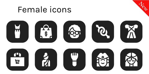 female icon set