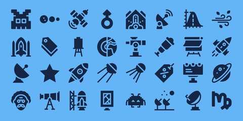 Modern Simple Set of space Vector filled Icons