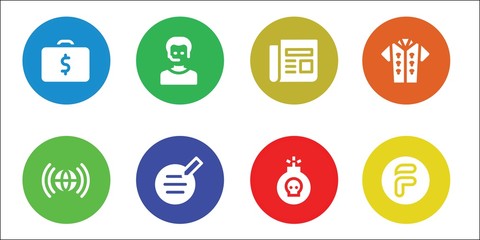 Modern Simple Set of business Vector filled Icons