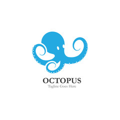 Octopus logo or symbol icon illustration design template